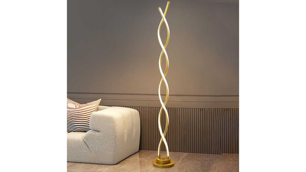Lampa podłogowa DNA spiralna ściemnianie + pilot | 3,200zł