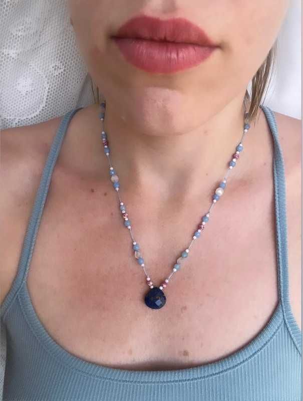 Naszyjnik Lapis Lazuli | kamienie szlachetne | ręcznie robiony