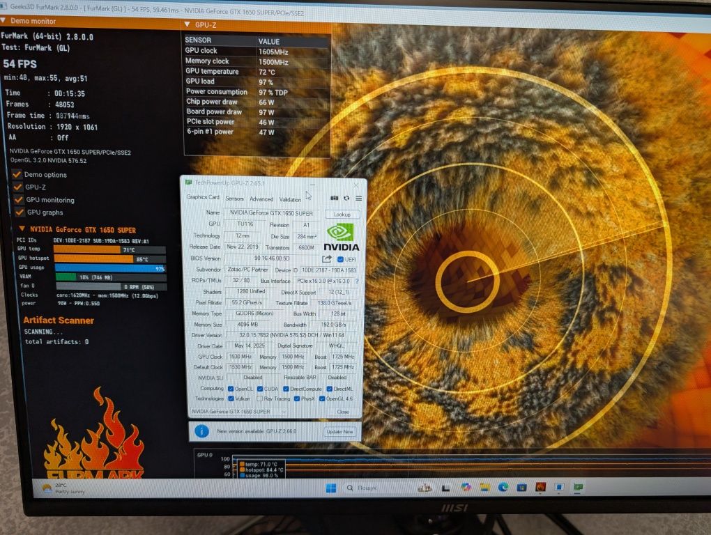 Відеокарта ZOTAC GAMING GTX 1650SUPER 4GB OC (GDDR6) Гарантія | XPC