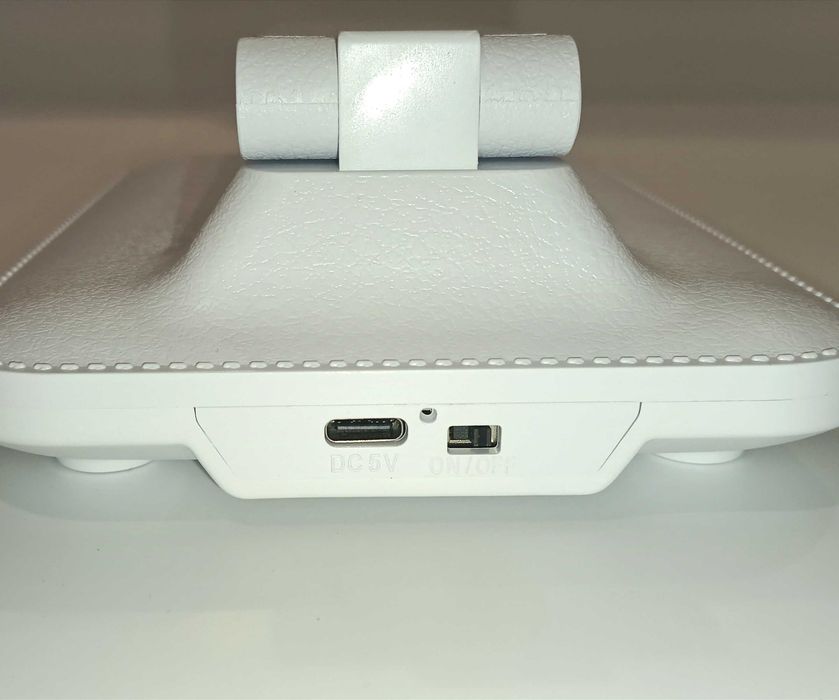 Акумуляторна настільна LED лампа 868s 10W з годинником