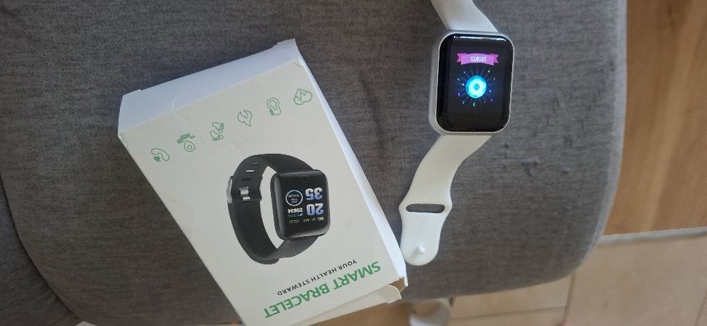 Zegarek smart watch bialy i czarny