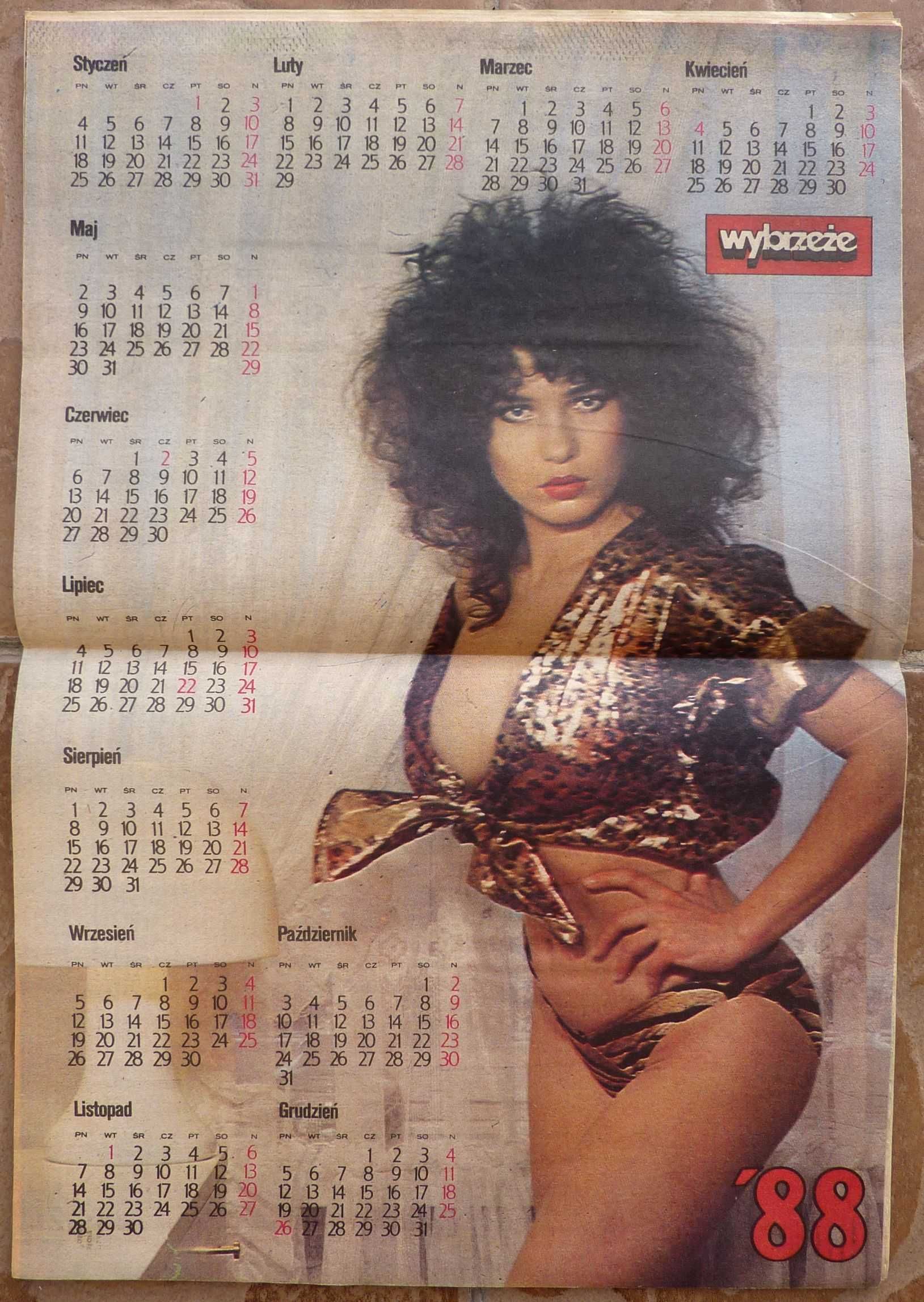 WYBRZEŻE tygodnik nr 1/1988 - kalendarz - MAŁGORZATA KURMIN