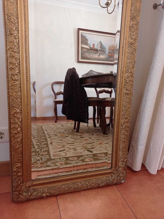 Antiguidade - Espelho Antigo Dourado