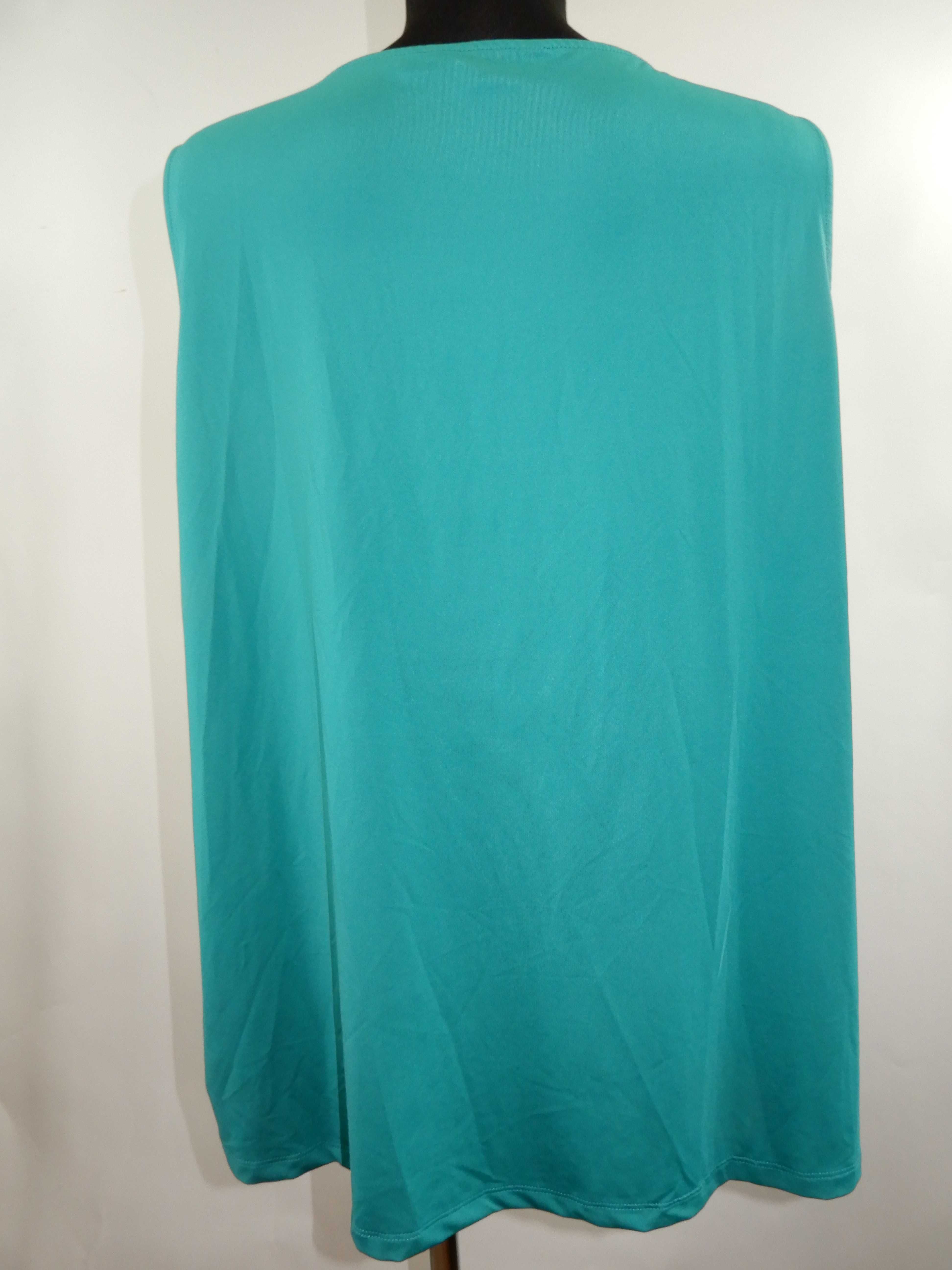 Bluzka krótki rękaw elegancka zielona zamek Cellbes 54 56 7XL 8XL