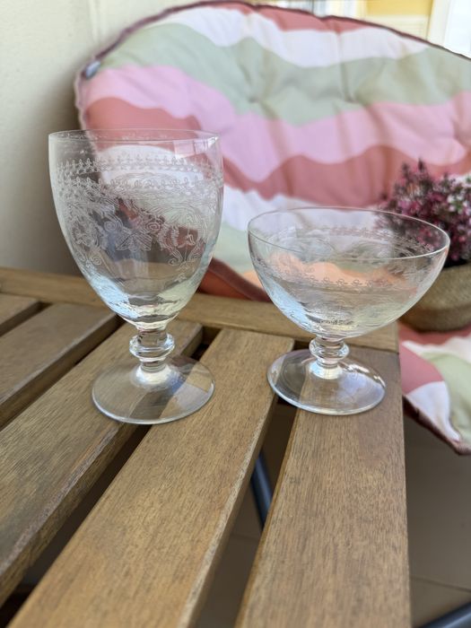 Conjunto 6 Copos + 6 Taças IVIMA Marinha Grande (NOVOS)