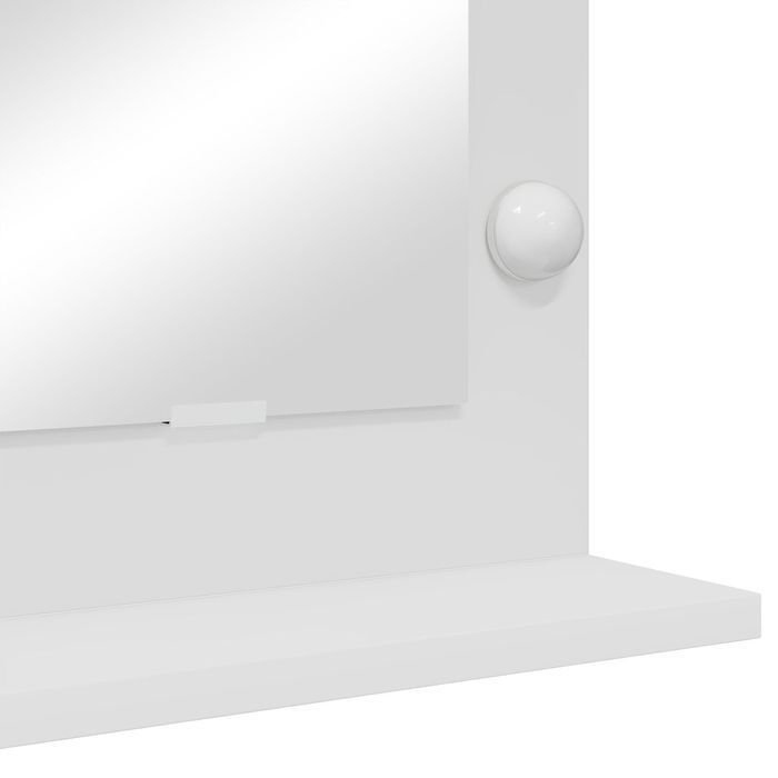 vidaXL Lustro toaletowe z oświetleniem LED białe 60x55x18 cm