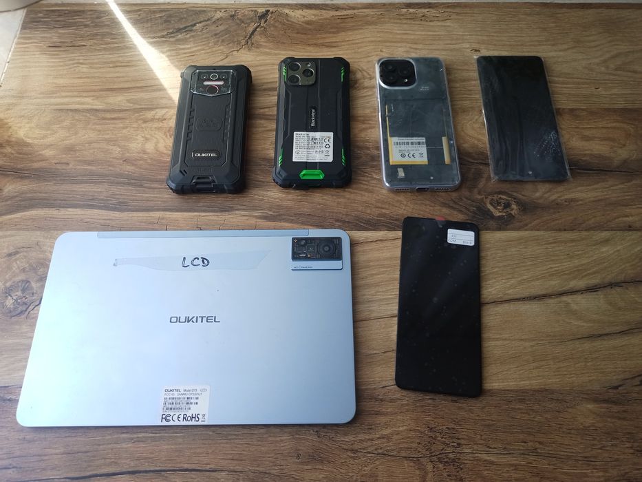 Tablet OUKITEL OT5 zestaw Cubot i inne LCD