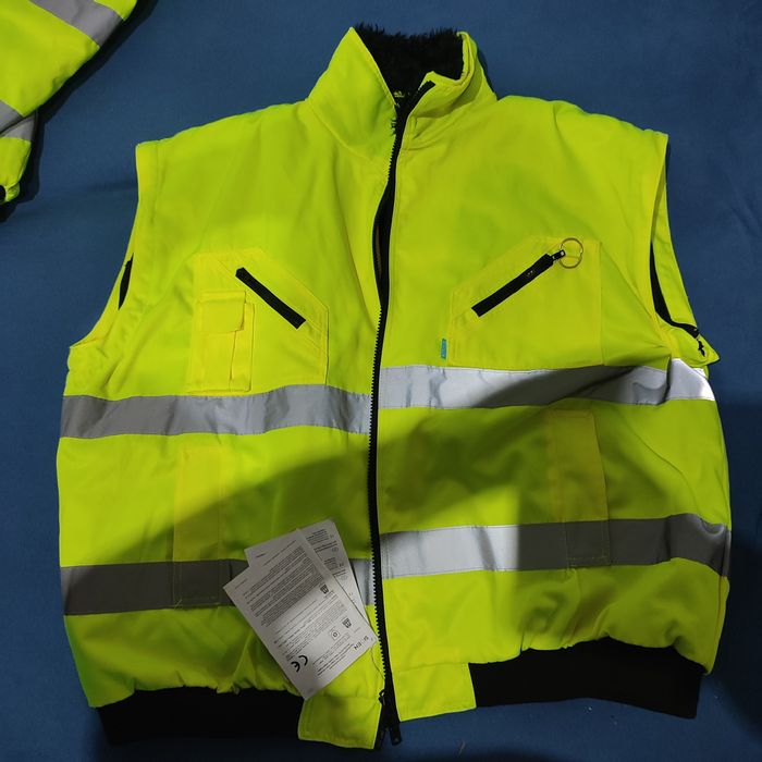kurtka robocza zimowa odblaskowa ostrzegawcza 4xl kamizelka futerko