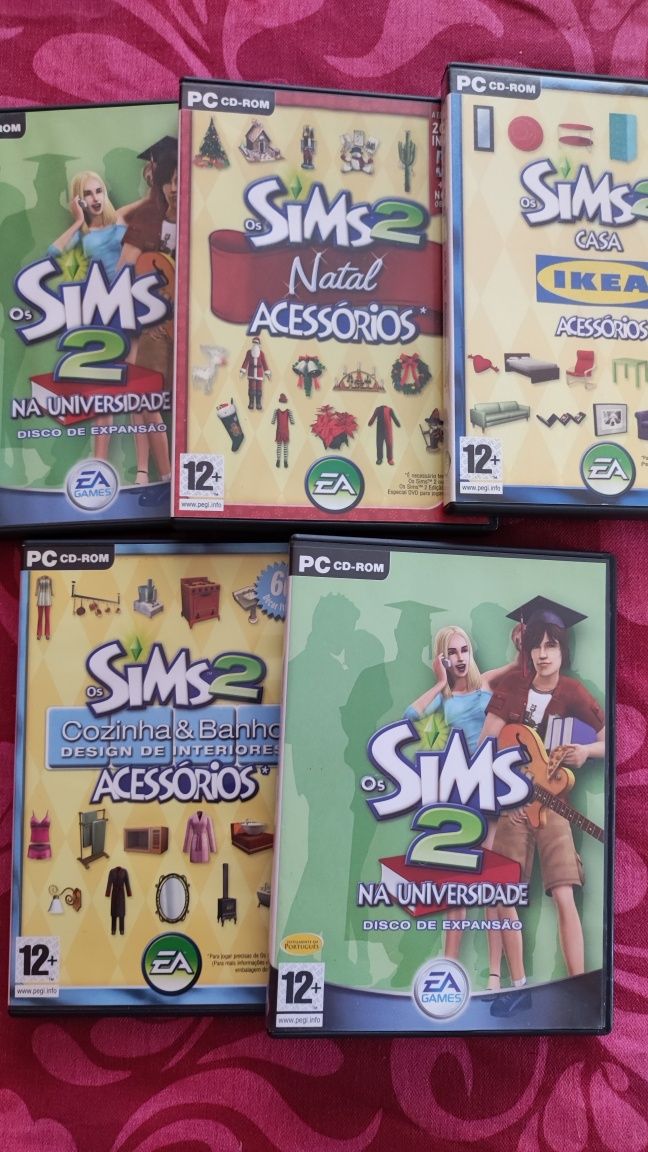 Vários jogos Sims 2