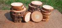 Plastry drewna, 60 sztuk, 10-15 cm, krążki drewniane, podstawki