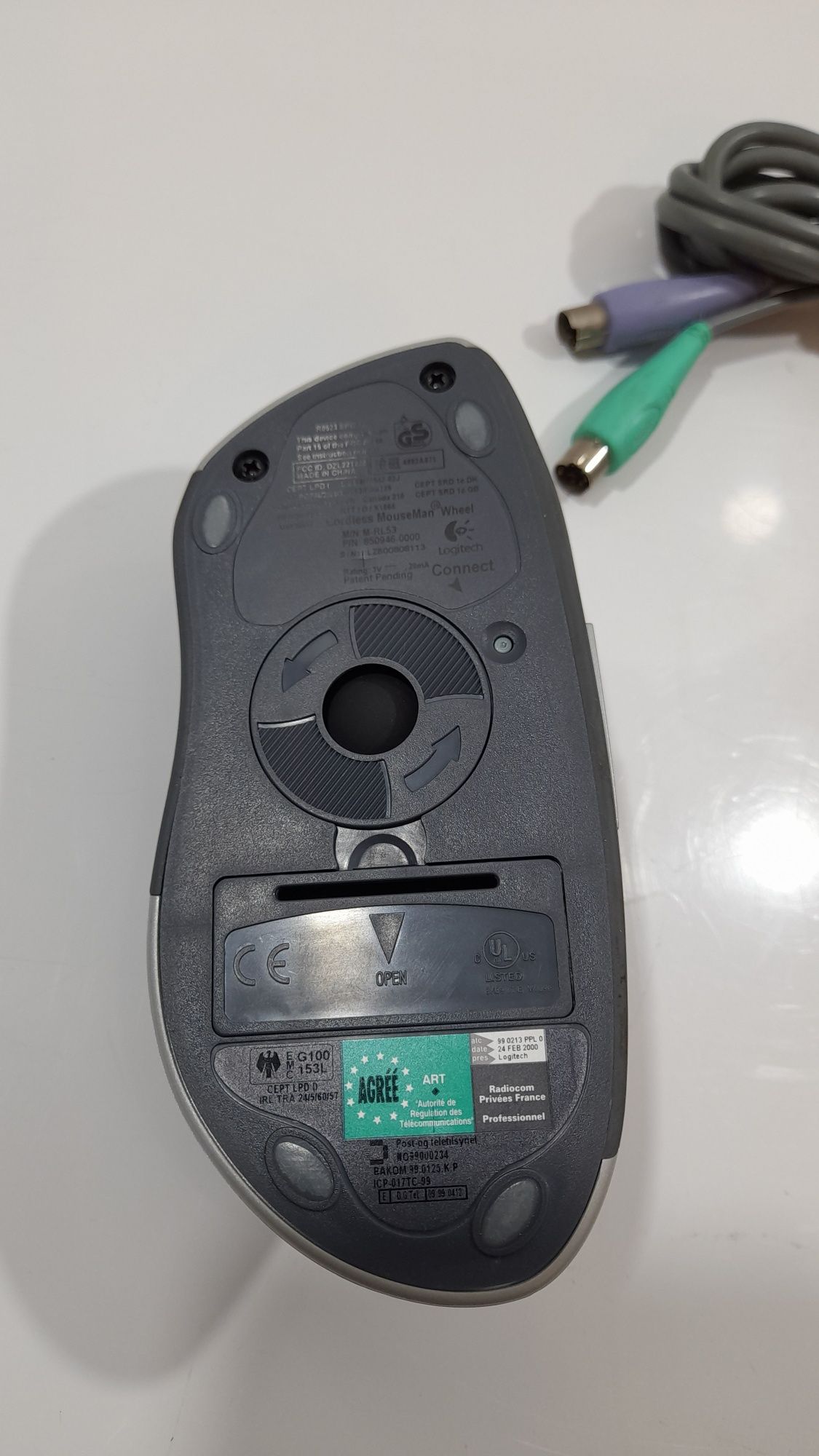 Mysz Logitech M-RL53 kulka Ps2 bezprzewodowa retro