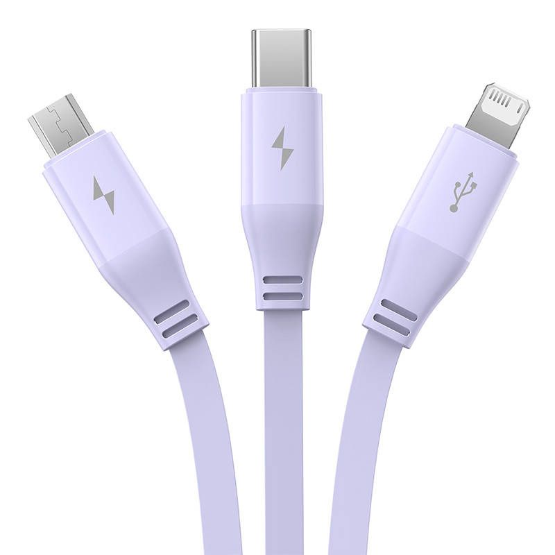 Kabel ładowania 3w1 Baseus USB do USB-C, USB-M, Lightning 3,5A, 1,1m
