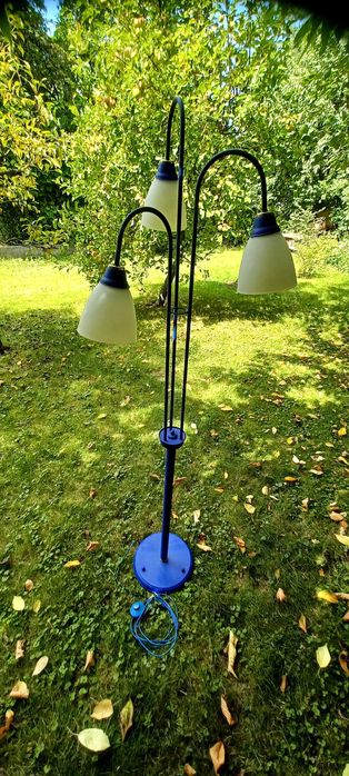 NIEBIESKA Lampa stojaca z PRL