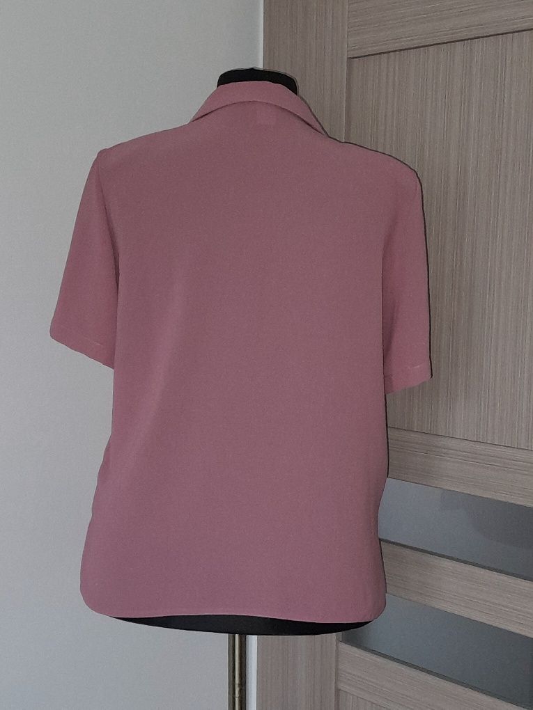 XL 40/42 Bluzka damska z krótkim rękawem lila róż