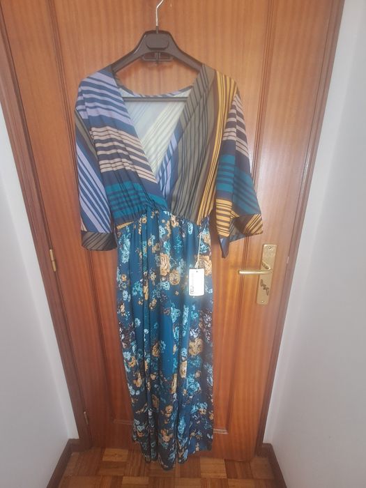 Vestido comprido estampado