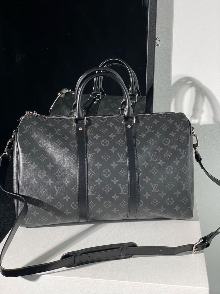 Louis Vuitton Keepall 45 Eclipse дорожная сумка мужская/женская