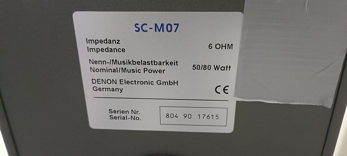 Colunas Denon 80 wats SC-M07