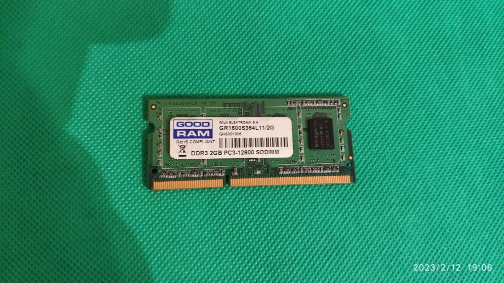 ddr 3 2gb для ноутбука Good ram gr1600s364l11/2g