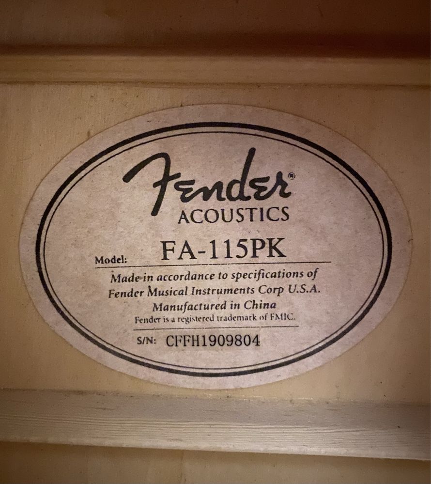 Гитара Fender FA-115PK