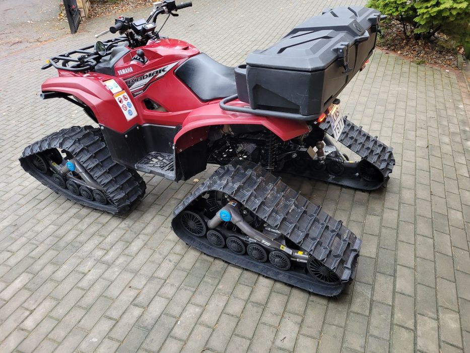 Yamaha Kodiak 700, 2022 rok, koła i gąsiennice.