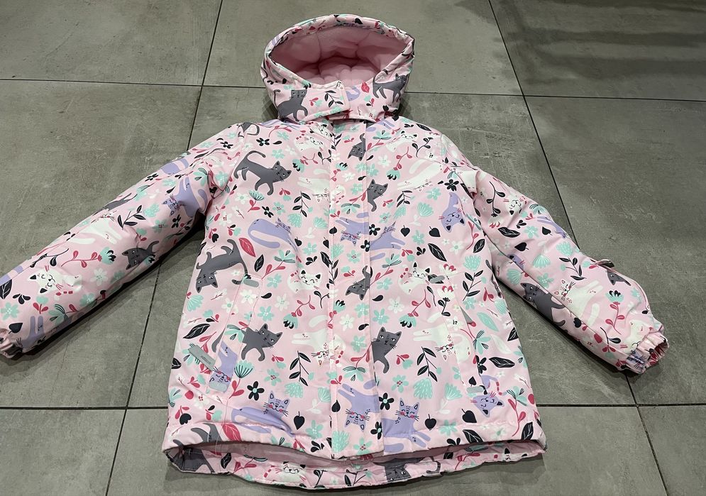 Kurtka zimowa  narciarska   Smyk różowa cool club kotki 128