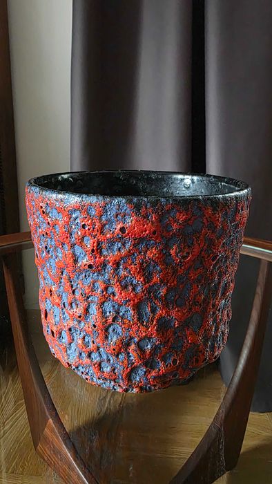 Doniczka,osłonka ,Fat Lava.Lata 60