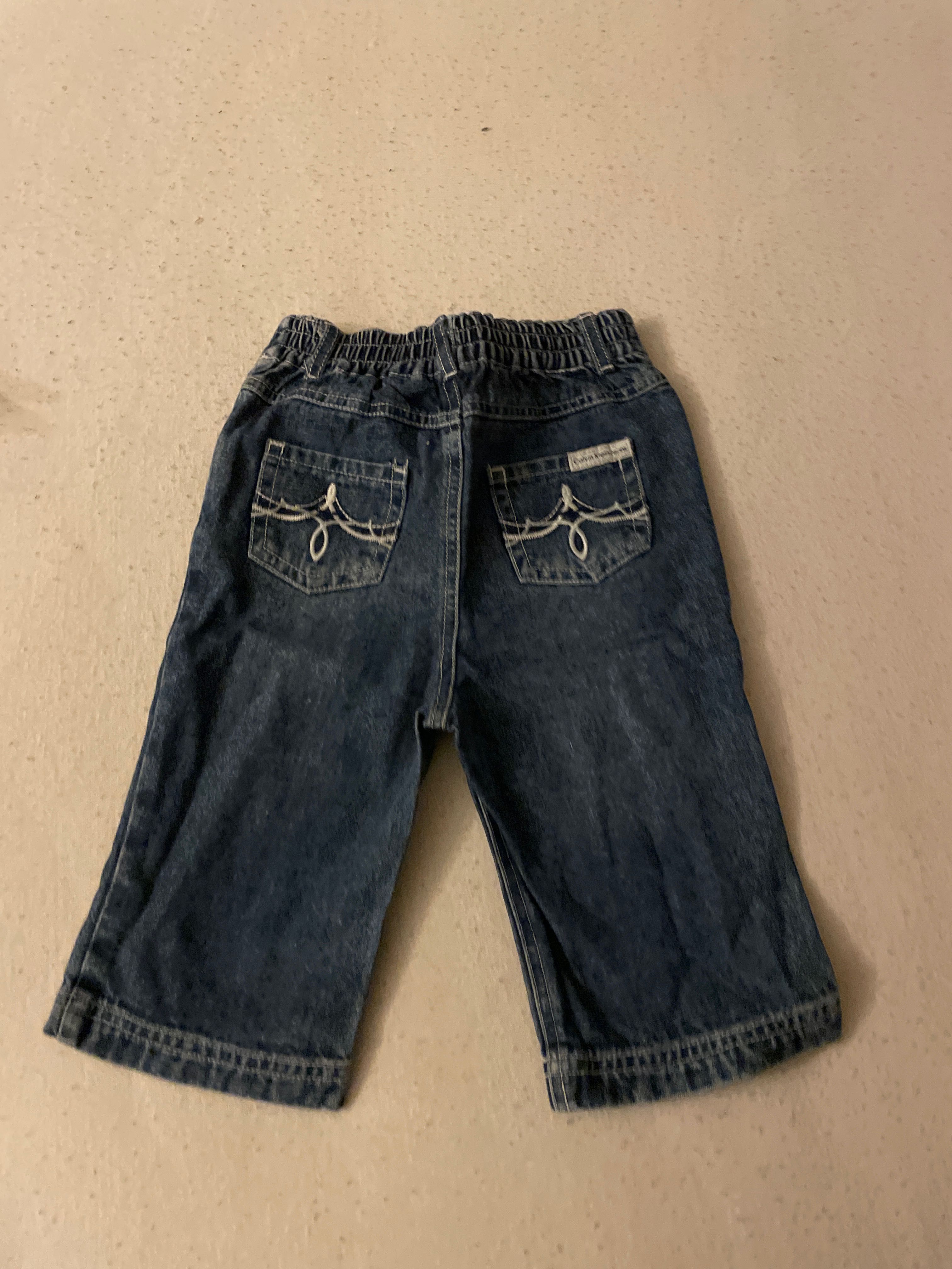 Kurtka jeansowa Escada, jeansy Calvin Klein r92