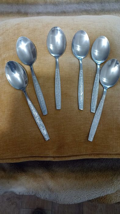 Komplet łyżek do zupy. ZSRR.  Stal nierdzewna.