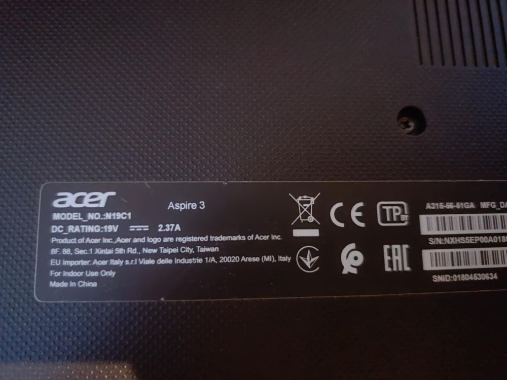 Laptop Acer i5 10 generacji