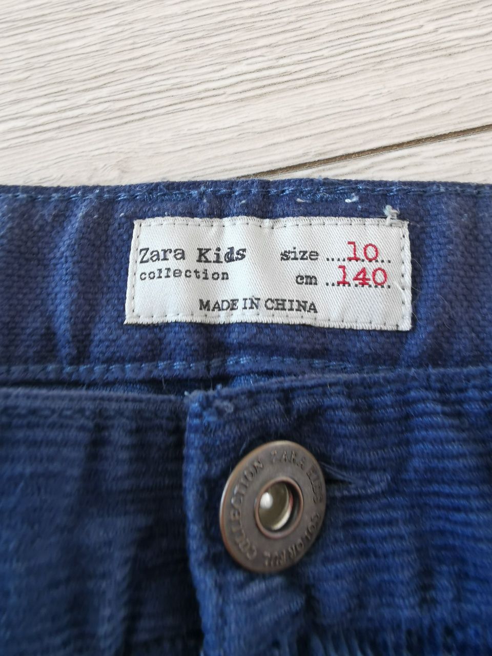 Spodnie sztruksowe Zara rozmiar 140