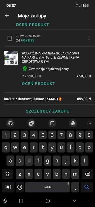 Podwójna kamera zewnętrzna obrotowa Fortis SV-CAM 4.0 Solar Dual Lens