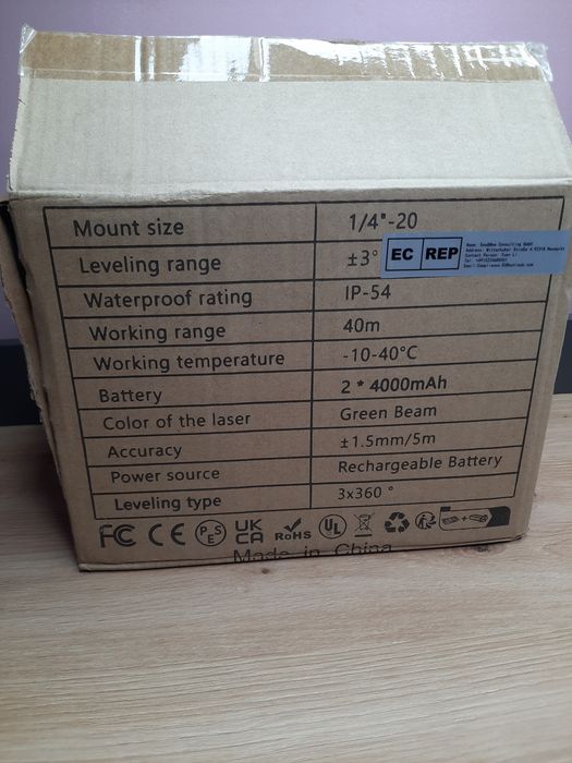 Laser 3D 360° 12 linii Profesjonalny Przenośny