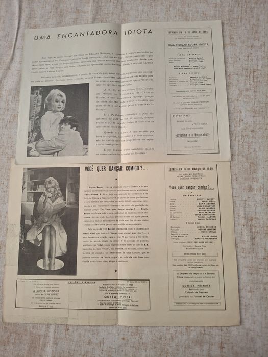 2 programas cinema antigos brigitte bardot