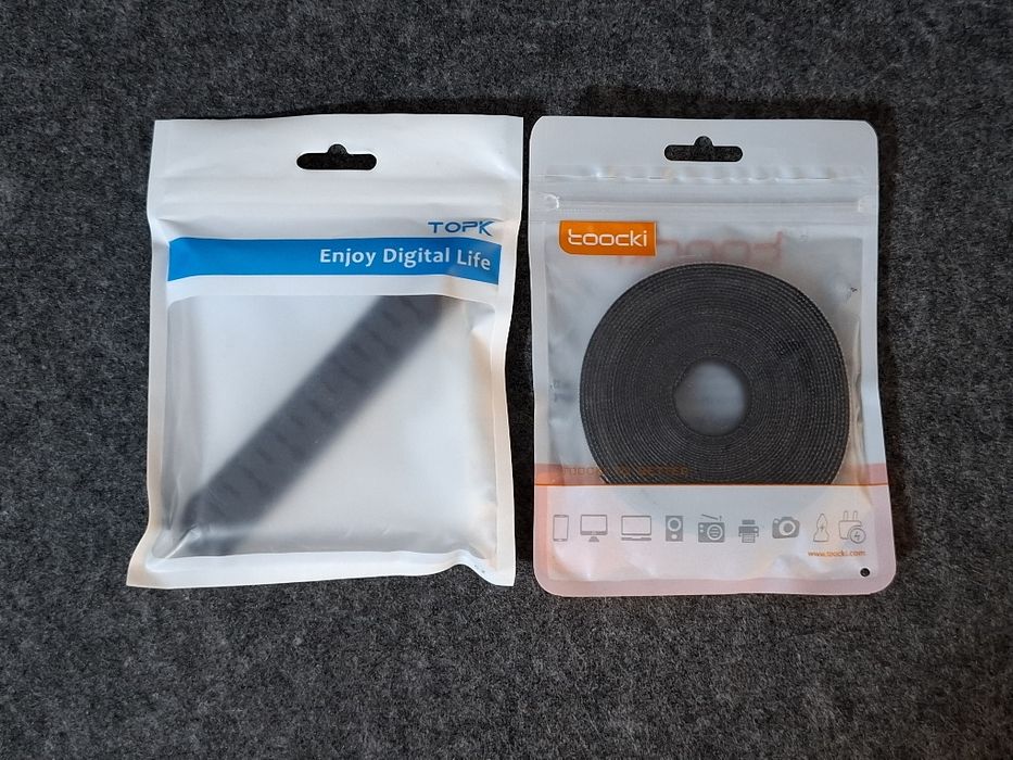 Organizador de cabos e velcro. NOVO