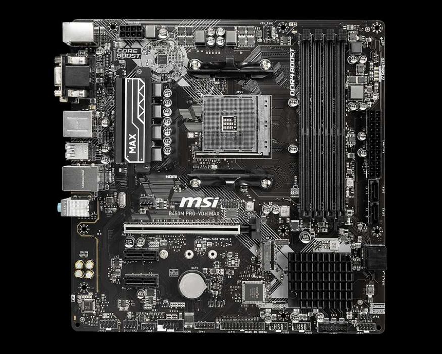 MSI B450M PRO-VDH MAX Micro ATX AM4 Motherboard