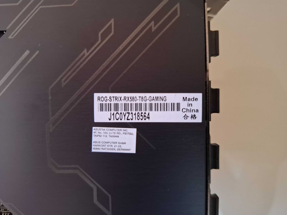 ASUS ROG STRIX RX 580 8GB (T8G/OC)