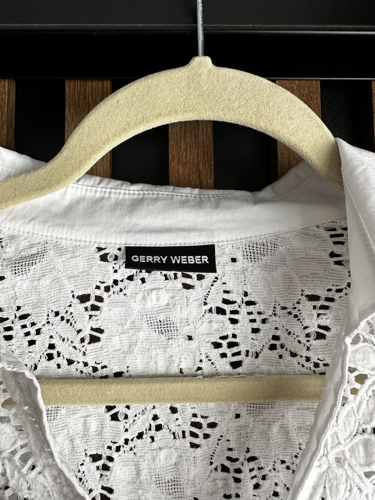 Biała koronkowa pleciona narzutka Gerry Weber 40/42 L/XL