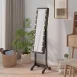 Vidaxl Lustro Stojące Z Led, Czarne, 34X37X146 Cm