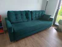 Sofa rozkładana butelkowa zieleń