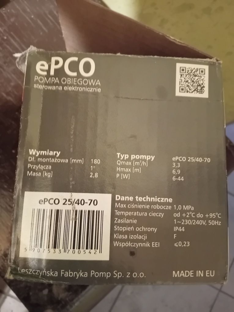 Pompa obiegowa ePCO energooszczędna