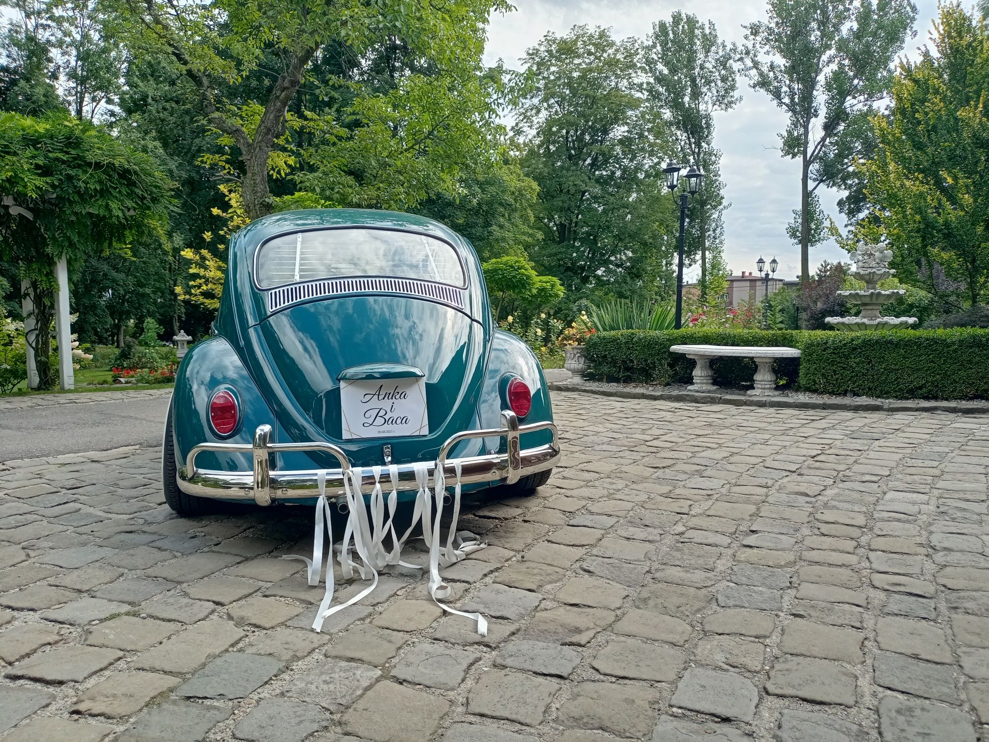 Garbus VW auto do ślubu samochód do ślubu retro zabytek boho  zdjęcia