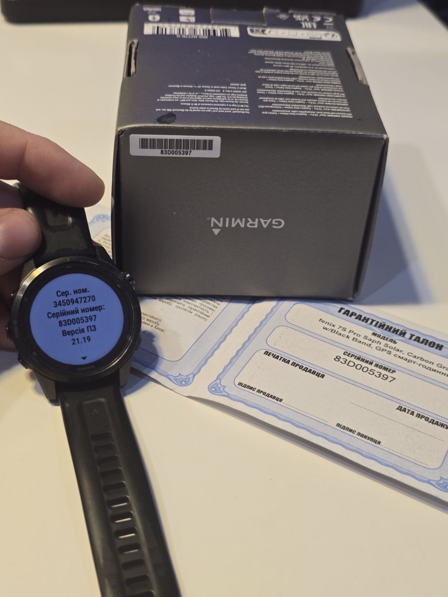Garmin Fenix 7S PRO Sapphire Solar Carbon, гармін фенікс 7с про ідеал