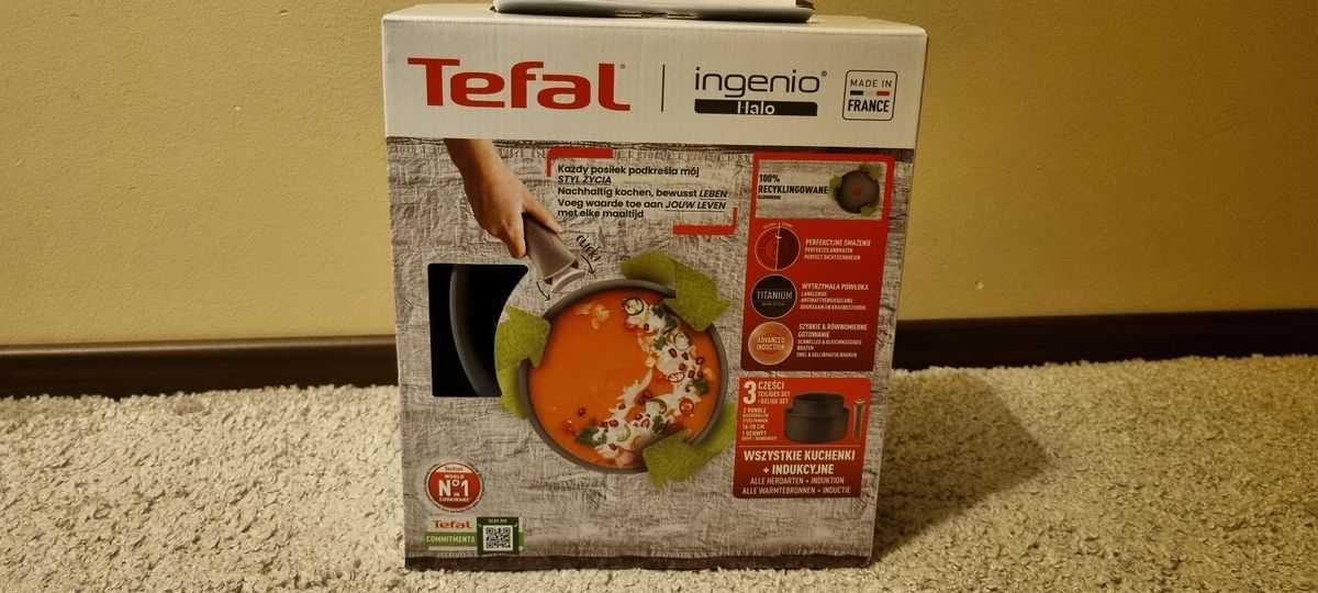 TEFAL Ingenio Halo 2x garnki rondle 16 20cm nowe