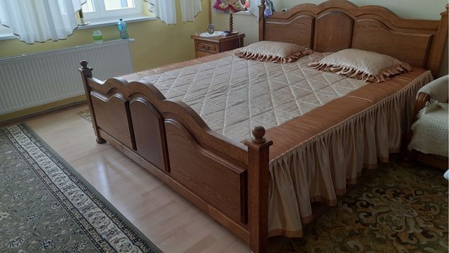 Łóżko podwójne lite drewno Meble Gdańskie