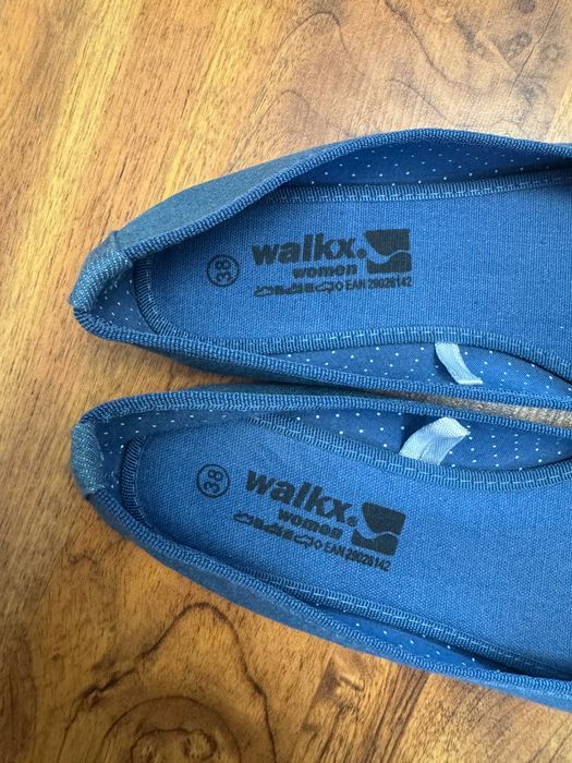 Baleriny niebieskie buty balerinki Walkx rozmiar 38