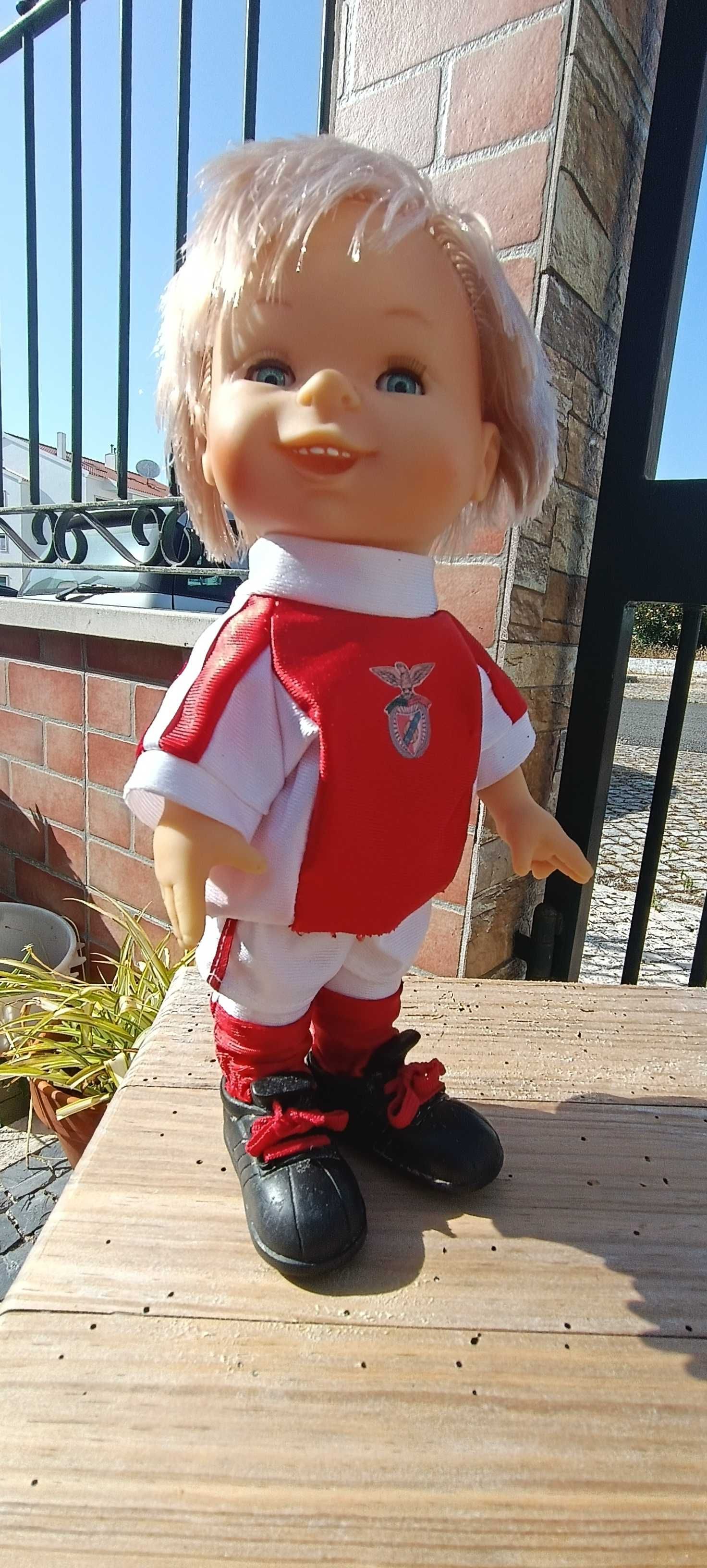 Boneca Benfica muito rara. Portuguesa da marca Patusca. Marca oficial