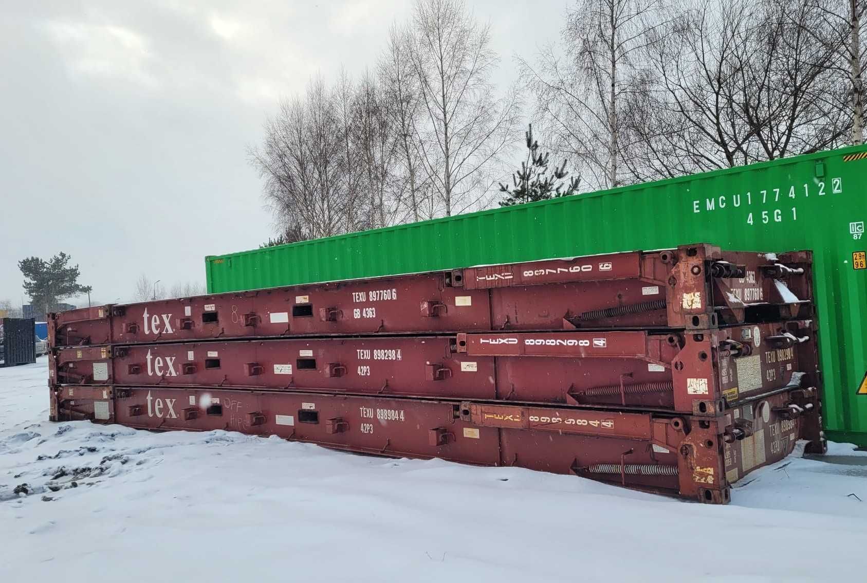 Kontenery 40’FLAT RACK  do towarów ponadgabarytowych Gdańsk AB