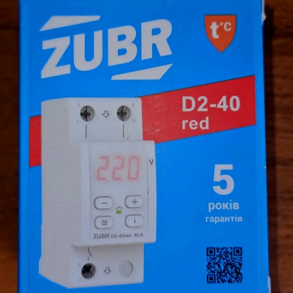 Реле напряжения ZUBR D2-32/40/50/63 red