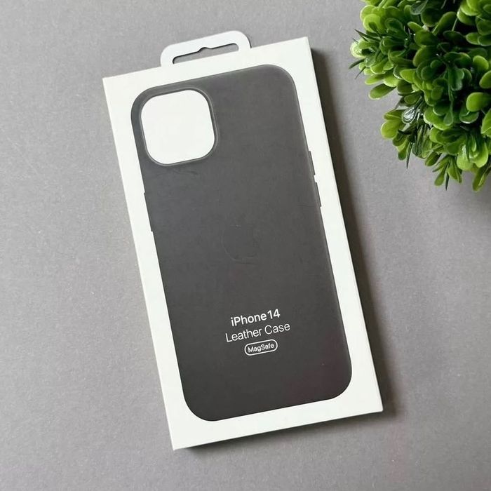 Шкіряний чохол Leather Case для iPhone 14 | Кожаный чехол на Айфон 14