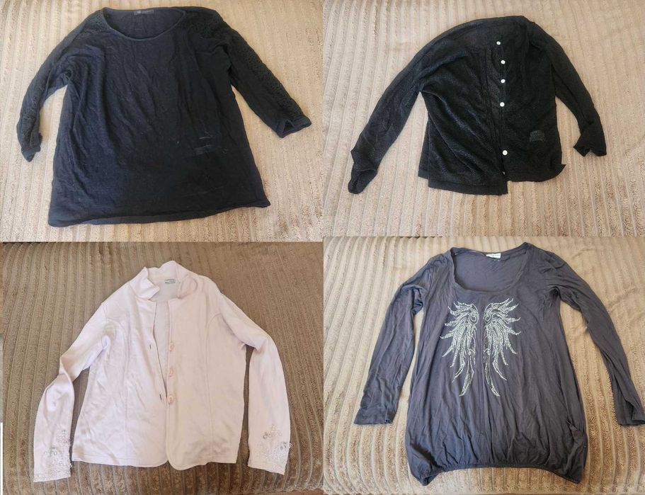 Женская одежда: кофточки, футболки, рубашки, свитера и джинсы L–XL